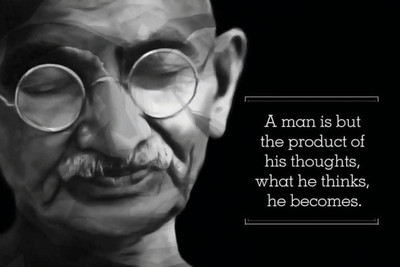 

Aabhaas Mahatma Gandhi Wall Poster Fine Art Print(12 inch X 18 inch, Rolled)