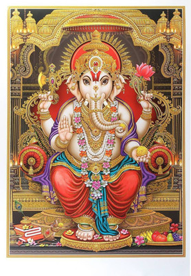 

Aabhaas Ganesha Wall Poster Fine Art Print(12 inch X 18 inch, Rolled)