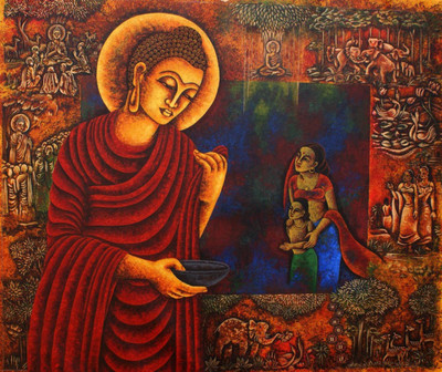

Aabhaas Buddha Wall Poster Fine Art Print(12 inch X 18 inch, Rolled)