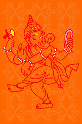 

Aabhaas Ganesha Wall Poster Fine Art Print(12 inch X 18 inch, Rolled)