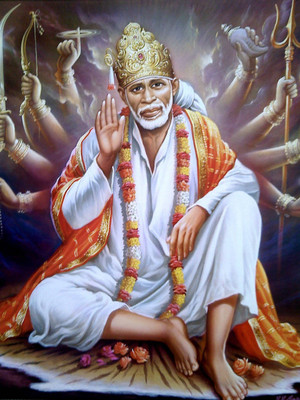 

Aabhaas Sai Baba Wall Poster Fine Art Print(12 inch X 18 inch, Rolled)