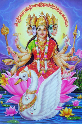 

Aabhaas Mata Lakshmi Wall Poster Fine Art Print(12 inch X 18 inch, Rolled)