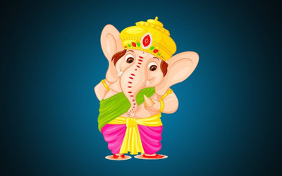 

Aabhaas Ganesha Wall Poster Fine Art Print(12 inch X 18 inch, Rolled)