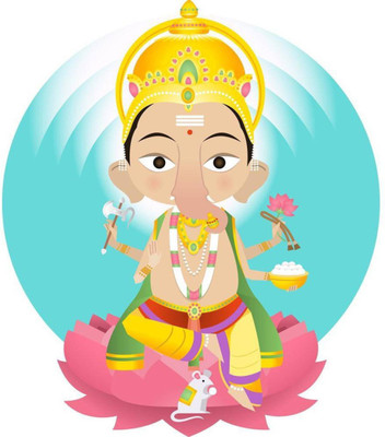 

Aabhaas Ganesha Wall Poster Fine Art Print(12 inch X 18 inch, Rolled)