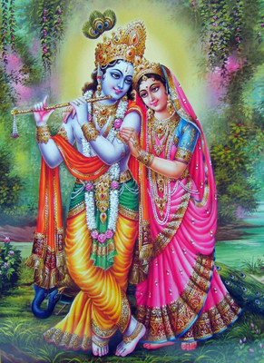 

Aabhaas Radha Krishna Wall Poster Fine Art Print(12 inch X 18 inch, Rolled)