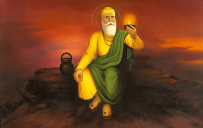 

Aabhaas Guru Nanak Wall Poster Fine Art Print(12 inch X 18 inch, Rolled)