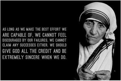 

Aabhaas Mother Teresa Wall Poster Fine Art Print(12 inch X 18 inch, Rolled)