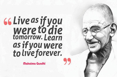 

Aabhaas Mahatma Gandhi Wall Poster Fine Art Print(12 inch X 18 inch, Rolled)