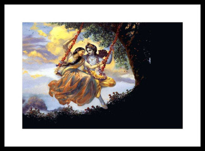 

Aabhaas Radha Krishna Wall Poster Fine Art Print(12 inch X 18 inch, Rolled)