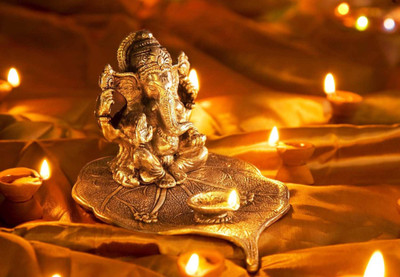 

Aabhaas Ganesha Wall Poster Fine Art Print(12 inch X 18 inch, Rolled)