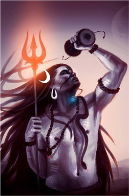 Aabhaas Shiva Wall Poster Fine Art Print(12 inch X 18 inch, Rolled)