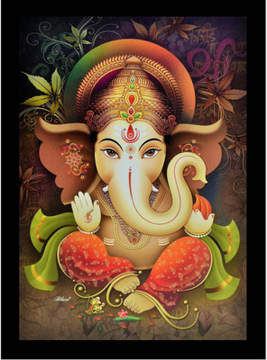 

Aabhaas Ganesha Wall Poster Fine Art Print(12 inch X 18 inch, Rolled)