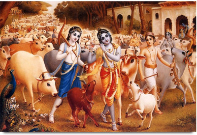 

Aabhaas Radha Krishna Wall Poster Fine Art Print(12 inch X 18 inch, Rolled)