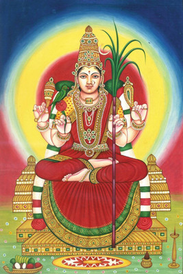 

Aabhaas Mata Lakshmi Wall Poster Fine Art Print(12 inch X 18 inch, Rolled)
