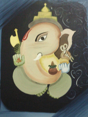 

Aabhaas Ganesha Wall Poster Fine Art Print(12 inch X 18 inch, Rolled)
