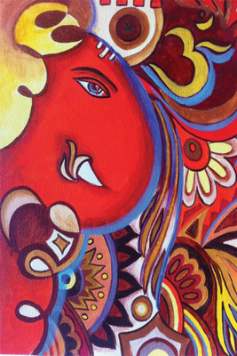 

Aabhaas Ganesha Wall Poster Fine Art Print(12 inch X 18 inch, Rolled)
