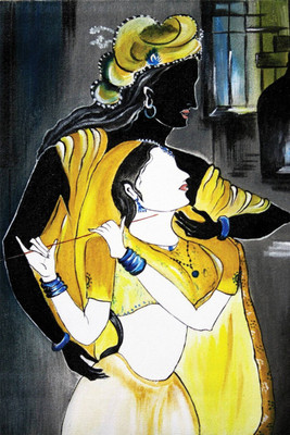 

Aabhaas Radha Krishna Wall Poster Fine Art Print(12 inch X 18 inch, Rolled)
