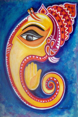 

Aabhaas Ganesha Wall Poster Fine Art Print(12 inch X 18 inch, Rolled)