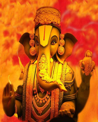 

Aabhaas Ganesha Wall Poster Fine Art Print(12 inch X 18 inch, Rolled)