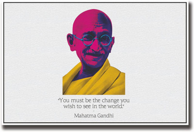 

Aabhaas Mahatma Gandhi Wall Poster Fine Art Print(12 inch X 18 inch, Rolled)