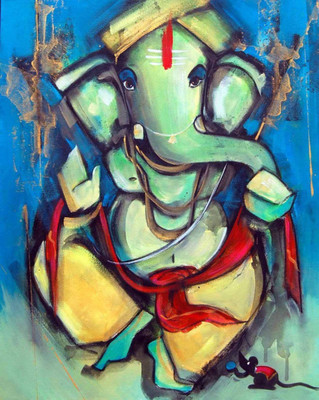 

Aabhaas Ganesha Wall Poster Fine Art Print(12 inch X 18 inch, Rolled)