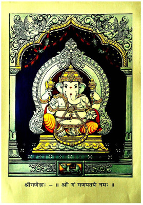 

Aabhaas Ganesha Wall Poster Fine Art Print(12 inch X 18 inch, Rolled)