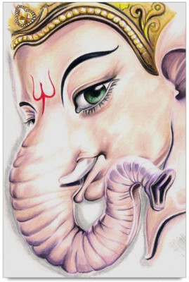 

Aabhaas Ganesha Wall Poster Fine Art Print(12 inch X 18 inch, Rolled)
