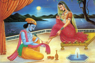 

Aabhaas Radha Krishna Wall Poster Fine Art Print(12 inch X 18 inch, Rolled)