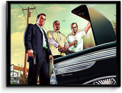 

Akhuratha GTA - Grand Theft Auto Fine Quality Wall Poster Paper Print(12 inch X 18 inch, Rolled)