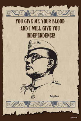 

Aabhaas Subhash Chandra Bose Wall Poster Fine Art Print(12 inch X 18 inch, Rolled)