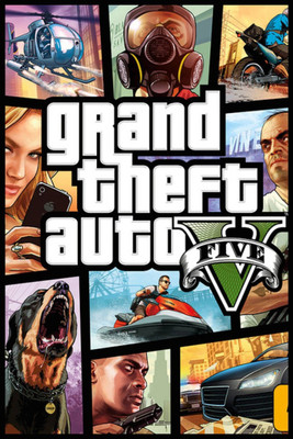 

Aabhaas GTA - GrATHAND Theft Auto Wall Poster Fine Art Print(12 inch X 18 inch, Rolled)