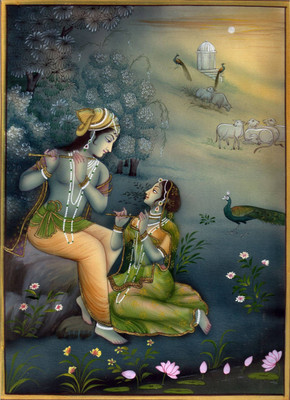 

Aabhaas Radha Krishna Wall Poster Fine Art Print(12 inch X 18 inch, Rolled)