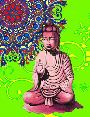 

Aabhaas Buddha Wall Poster Fine Art Print(12 inch X 18 inch, Rolled)