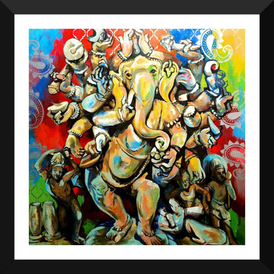 

Aabhaas Ganesha Wall Poster Fine Art Print(12 inch X 18 inch, Rolled)
