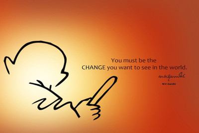

Aabhaas Mahatma Gandhi Wall Poster Fine Art Print(12 inch X 18 inch, Rolled)