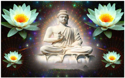 

Aabhaas Buddha Wall Poster Fine Art Print(12 inch X 18 inch, Rolled)