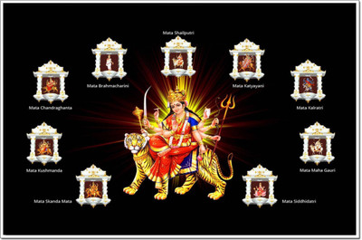 

Aabhaas Mata Lakshmi Wall Poster Fine Art Print(12 inch X 18 inch, Rolled)