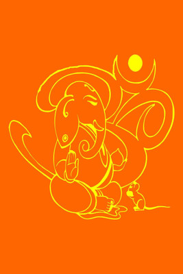 

Aabhaas Ganesha Wall Poster Fine Art Print(12 inch X 18 inch, Rolled)