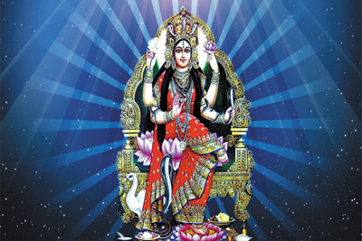 

Aabhaas Mata Lakshmi Wall Poster Fine Art Print(12 inch X 18 inch, Rolled)