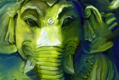 

Aabhaas Ganesha Wall Poster Fine Art Print(12 inch X 18 inch, Rolled)