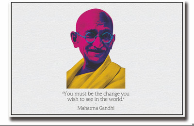 

Aabhaas Mahatma Gandhi Wall Poster Fine Art Print(12 inch X 18 inch, Rolled)