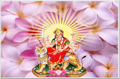 

Aabhaas Mata Lakshmi Wall Poster Fine Art Print(12 inch X 18 inch, Rolled)
