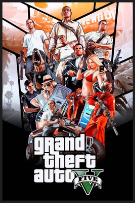 

Aabhaas GTA - GrATHAND Theft Auto Wall Poster Fine Art Print(12 inch X 18 inch, Rolled)