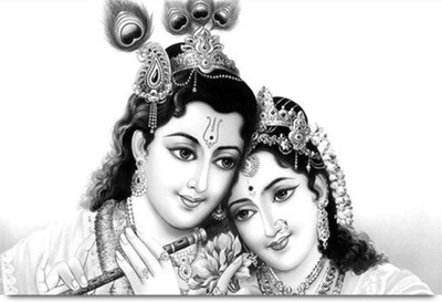 

Aabhaas Radha Krishna Wall Poster Fine Art Print(12 inch X 18 inch, Rolled)