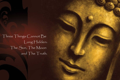 Aabhaas Buddha Wall Poster Fine Art Print(12 inch X 18 inch, Rolled)