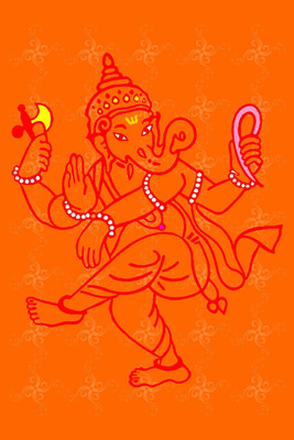 

Aabhaas Ganesha Wall Poster Fine Art Print(12 inch X 18 inch, Rolled)