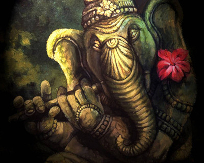 

Aabhaas Ganesha Wall Poster Fine Art Print(12 inch X 18 inch, Rolled)