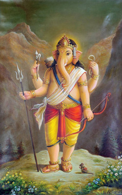 

Aabhaas Ganesha Wall Poster Fine Art Print(12 inch X 18 inch, Rolled)