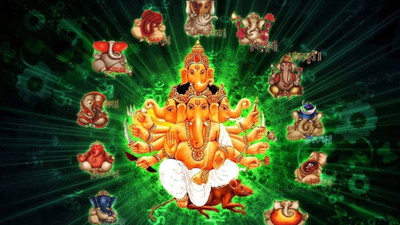 

Aabhaas Ganesha Wall Poster Fine Art Print(12 inch X 18 inch, Rolled)