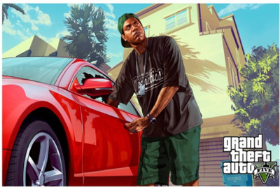 

Aabhaas GTA - GrATHAND Theft Auto Wall Poster Fine Art Print(12 inch X 18 inch, Rolled)